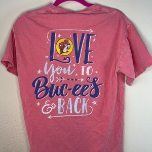Comfort Colors Buc-ee's Coral Tee Size Medium